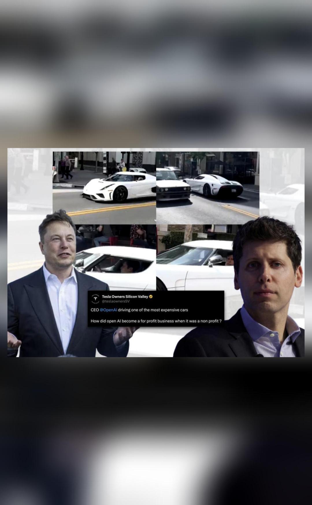 Altman drives ₹16-cr Koenigsegg car, Musk reacts as tweet says his firm is 'non-profit'