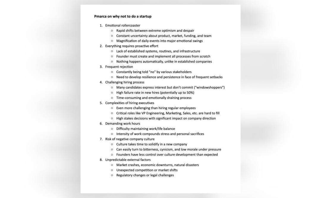 #MondayMotivation: Kunal Shah on 'why not to do a startup' post by Andreessen