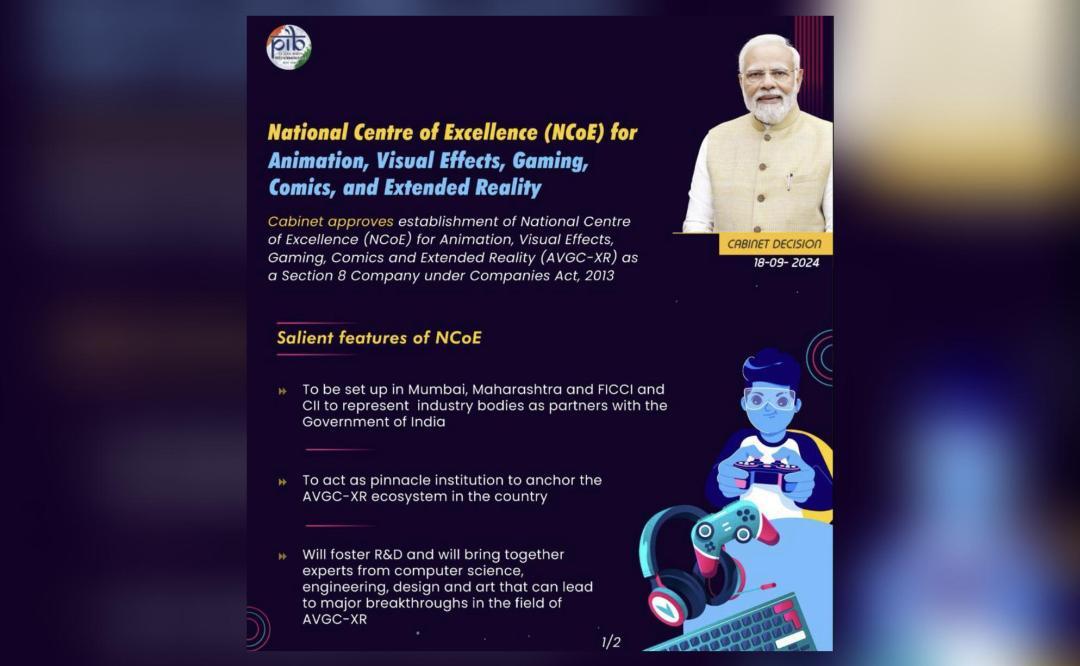 Cabinet clears setting up of NCoE for gaming, comics & animation