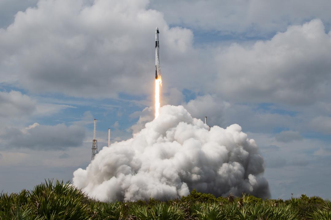 Second stage of SpaceX rocket, launched to rescue Williams, lands outside target area