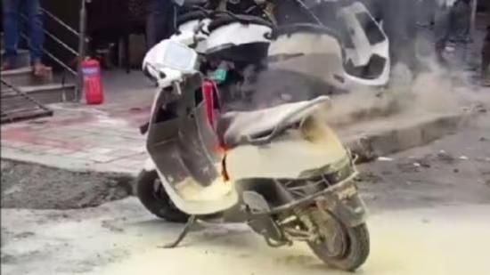 Video shows Ola scooter catching fire outside company's Bengaluru showroom