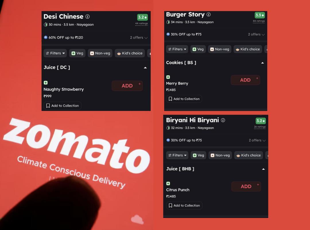 Mysterious restaurants serving just one dish at high prices appear on Zomato