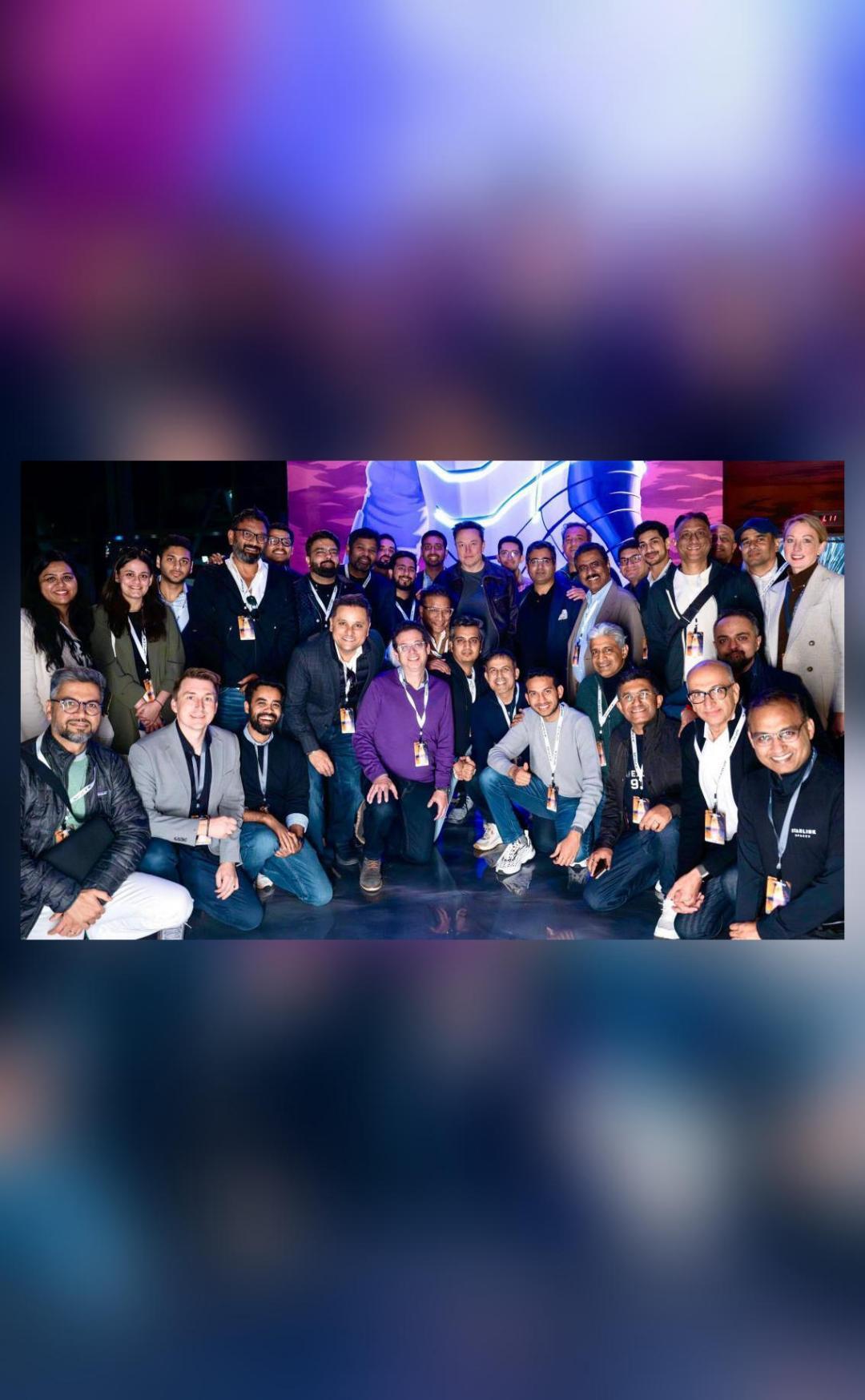 Elon Musk seen with several Indian founders in pic from US