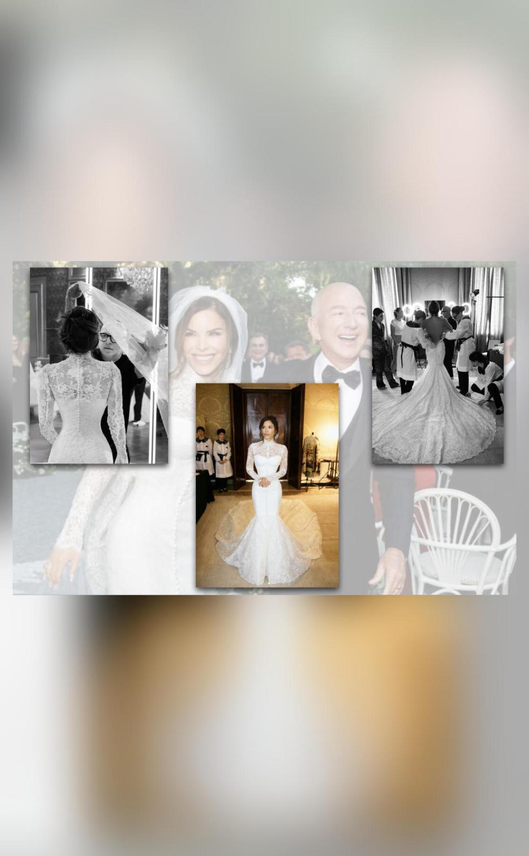 Pics show Lauren Sánchez in her D&G wedding gown that took 900 hrs to make