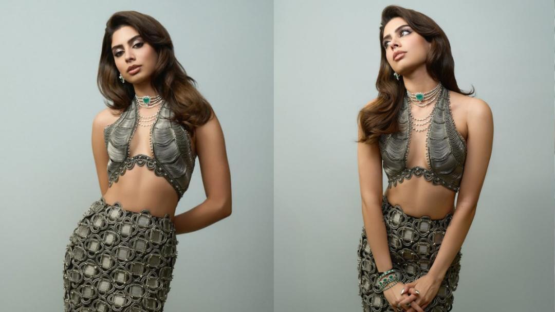 Khushi Kapoor honours Gujarat’s Banjara tribes in metallic lehenga