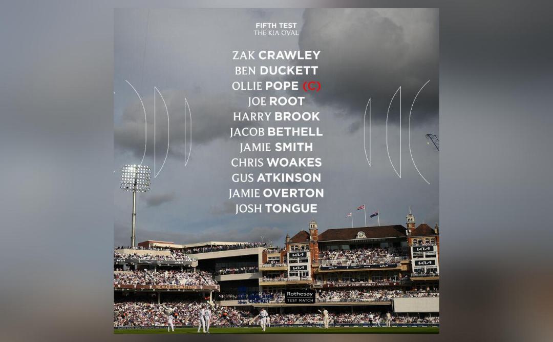 England make 4 changes to playing XI for 5th Test against India, Ben Stokes ruled out