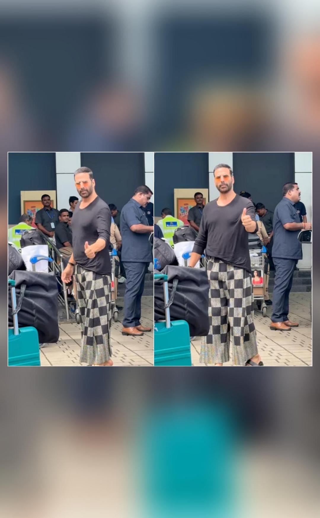 Akshay wears palazzo pants worth ₹80,000 at airport, gets trolled