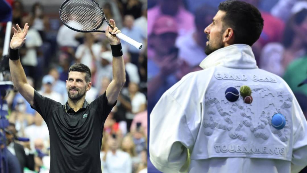 Novak Djokovic's US Open jacket with tennis balls honours his wins