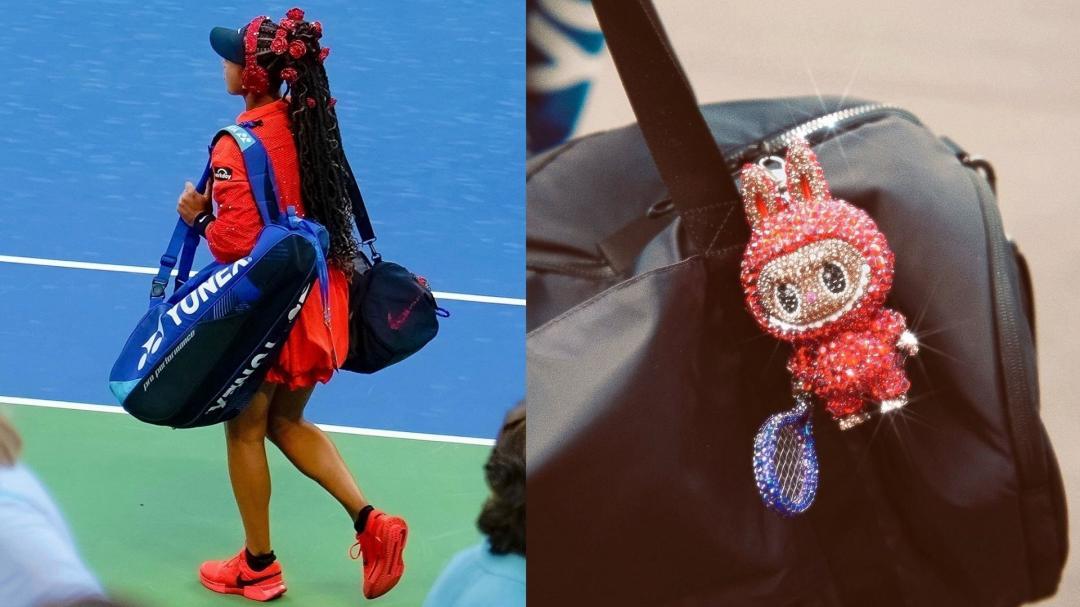 Naomi Osaka shines in red outfit & labubu mascot at US Open
