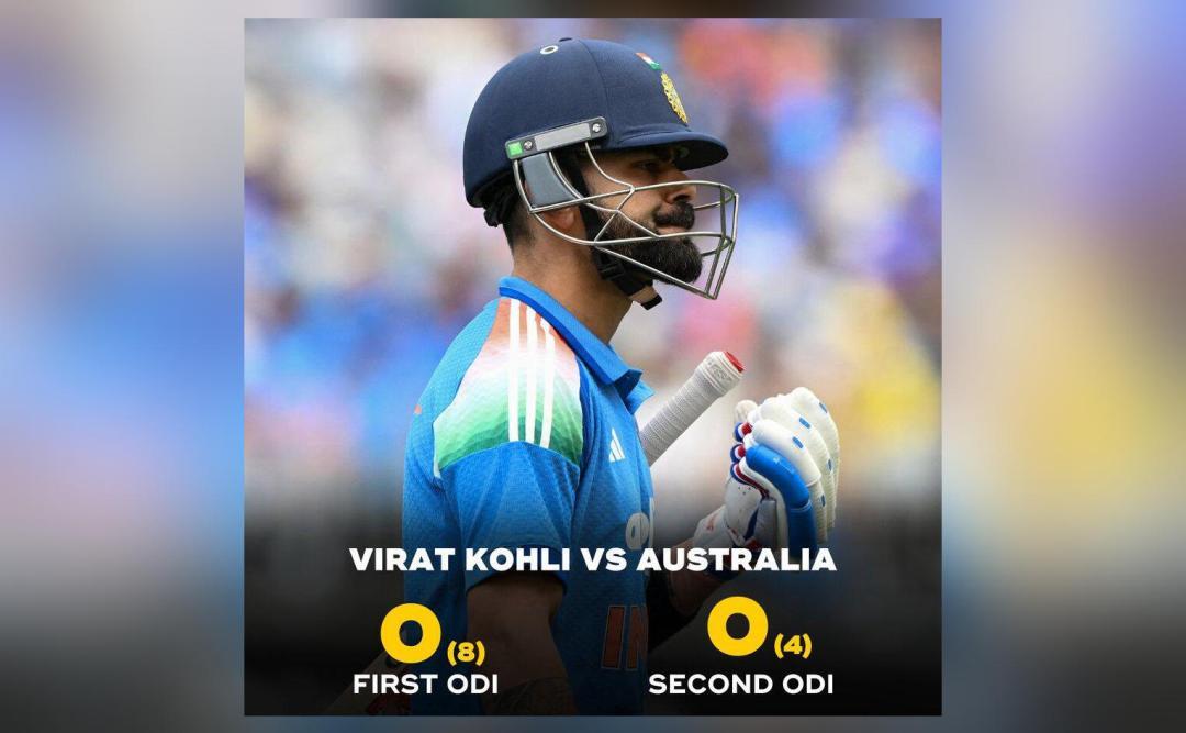Virat Kohli gets out for 2 ducks in a row for 1st time in ODI cricket