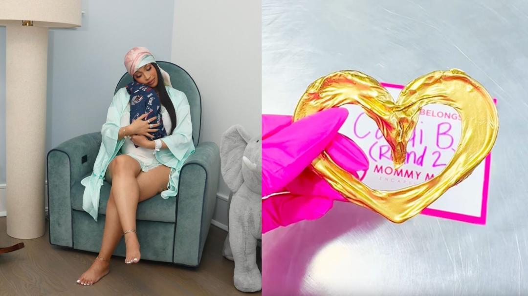 Cardi B turns umbilical cord into gold pendant