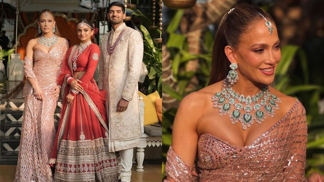 Jennifer Lopez wears Indian saree at viral Udaipur wedding