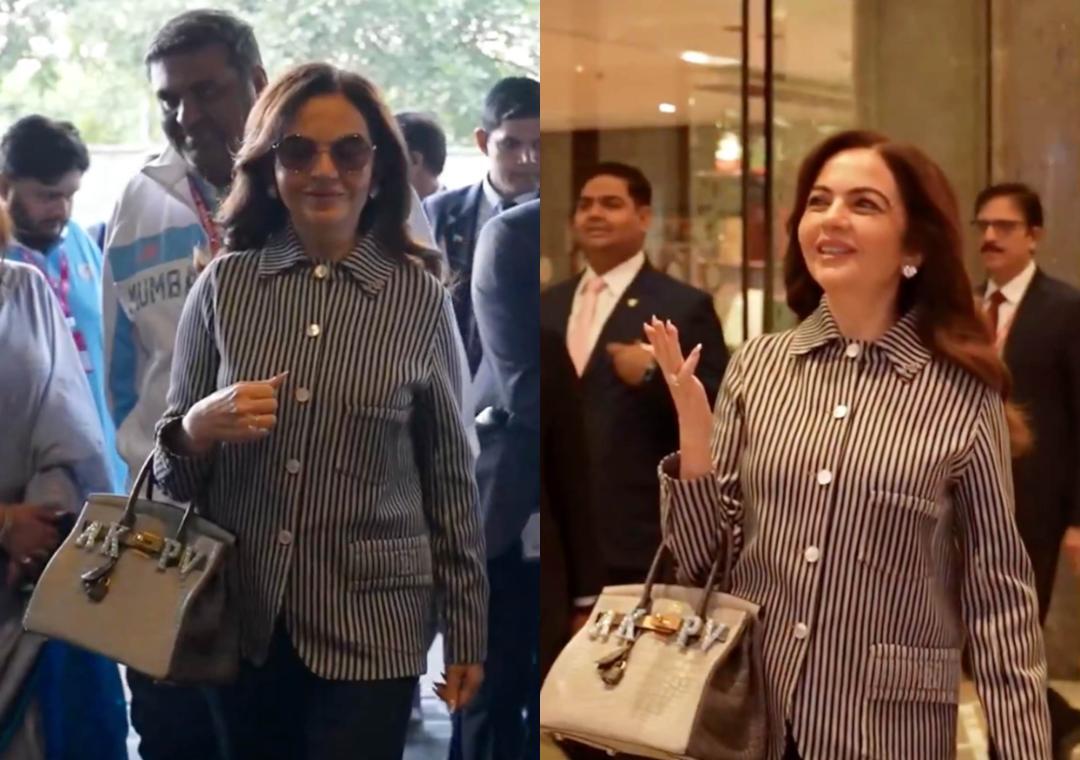 Nita Ambani carries handbag with diamond-studded initials of her 4 grandkids; pics surface