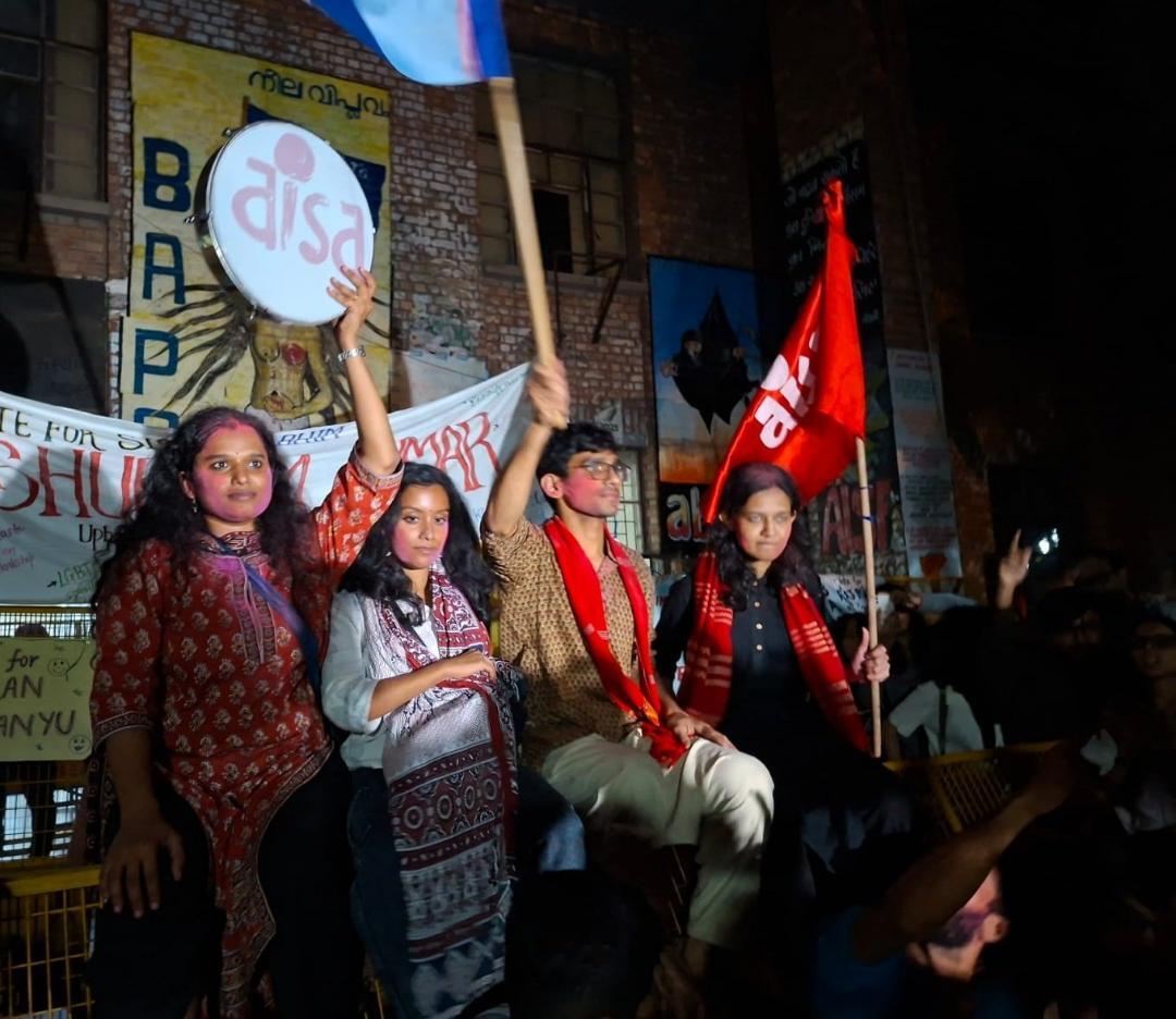 'Left Unity' sweeps JNUSU elections, wins all 4 central posts