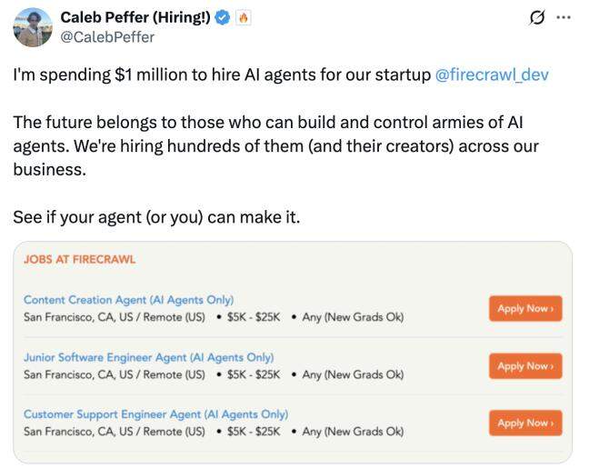 US startup Firecrawl to spend ₹8.5 crore to hire AI agents