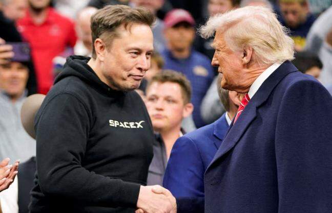 Trump asked if he could get back on good terms with Elon Musk, replies 'I guess I could'