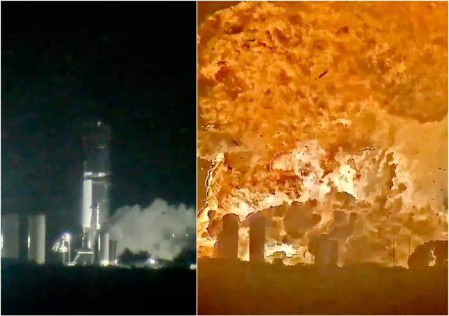 Elon Musk's SpaceX Starship explodes during static fire test