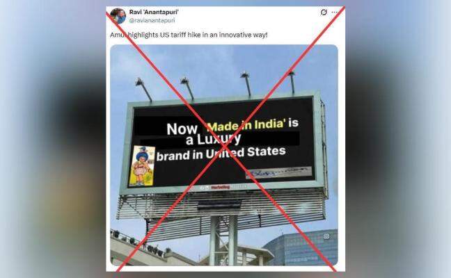 Fake Amul ad mocking Trump's tariff hike surfaces on social media