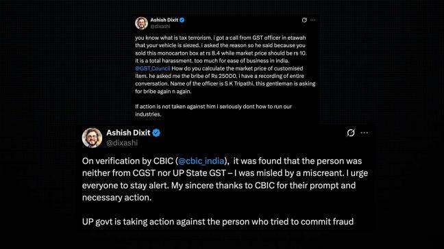 Startup founder harassed by fake GST officer in UP; govt intervenes after his post