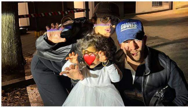 Priyanka celebrates Halloween with Nick & daughter in New York