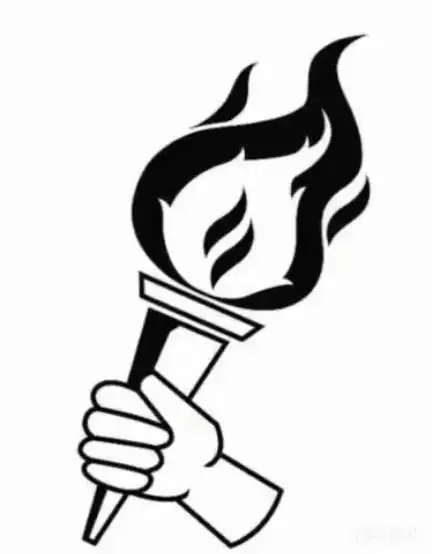 Badge Or Icon Of Arm Holding Burning Torch Stock Illustration - Download  Image Now - Achievement, Advertisement, Arm - iStock